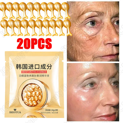 New 20pcs Hyaluronic Acid Capsules Serum Face Fine Line Repair Spot Remove Whiten Anti-Wrinkle Ageless Firm Skin Care Cosmetics