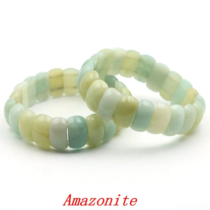 Natural Amethyst Gemstone Beads Bracelet Energy Stone Chakras Elastic Rope Healing Crystal Bangle Jewelry Woman Birthstone Gifts