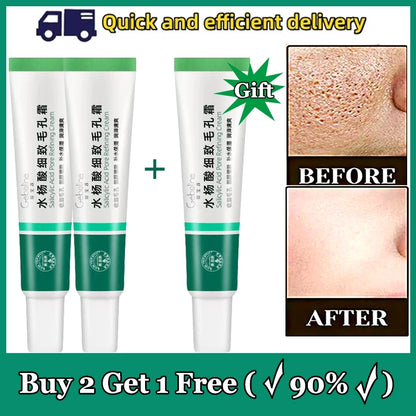 Salicylic Acid Pore Shrinking Cream Eliminate Large Pores Serum Remove Blackhead Acne Repairing Tightening Skin Care Cosmetics