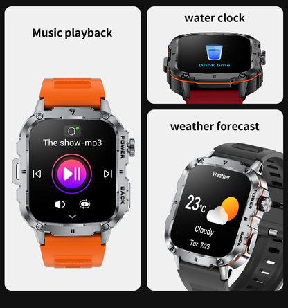 LIGE 2025 Rugged Military Smart Watch Men Outdoor Watches lP68 Waterproof 1.95" Al Voice BT Call Man Smartwatch For Android IOS