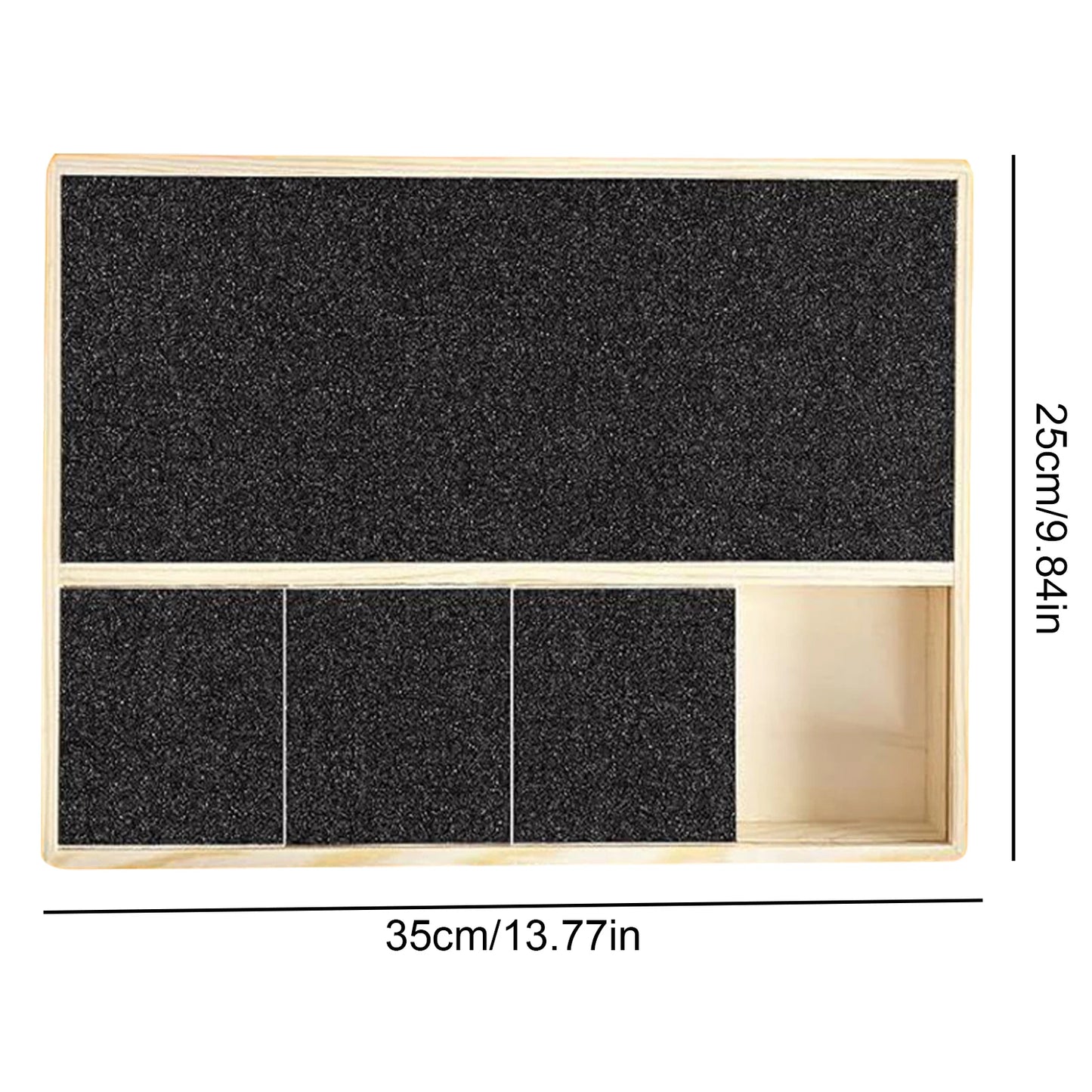 Dog Nail Scratch Board Nail Trim Pad Pull-Out Wooden Pet Scratching Board Toy Built-in Treat Box Dog Sandpaper Board Scratcher