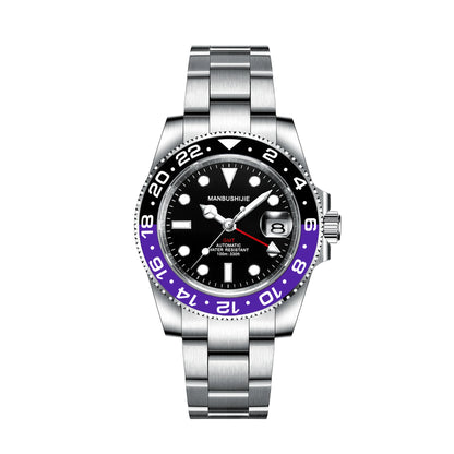 CUSTOM NH34 GMT Stainless Steel Sapphire Glass Watches reloj Waterproof Watch for man Automatic Movement Mechanical Men's Watch