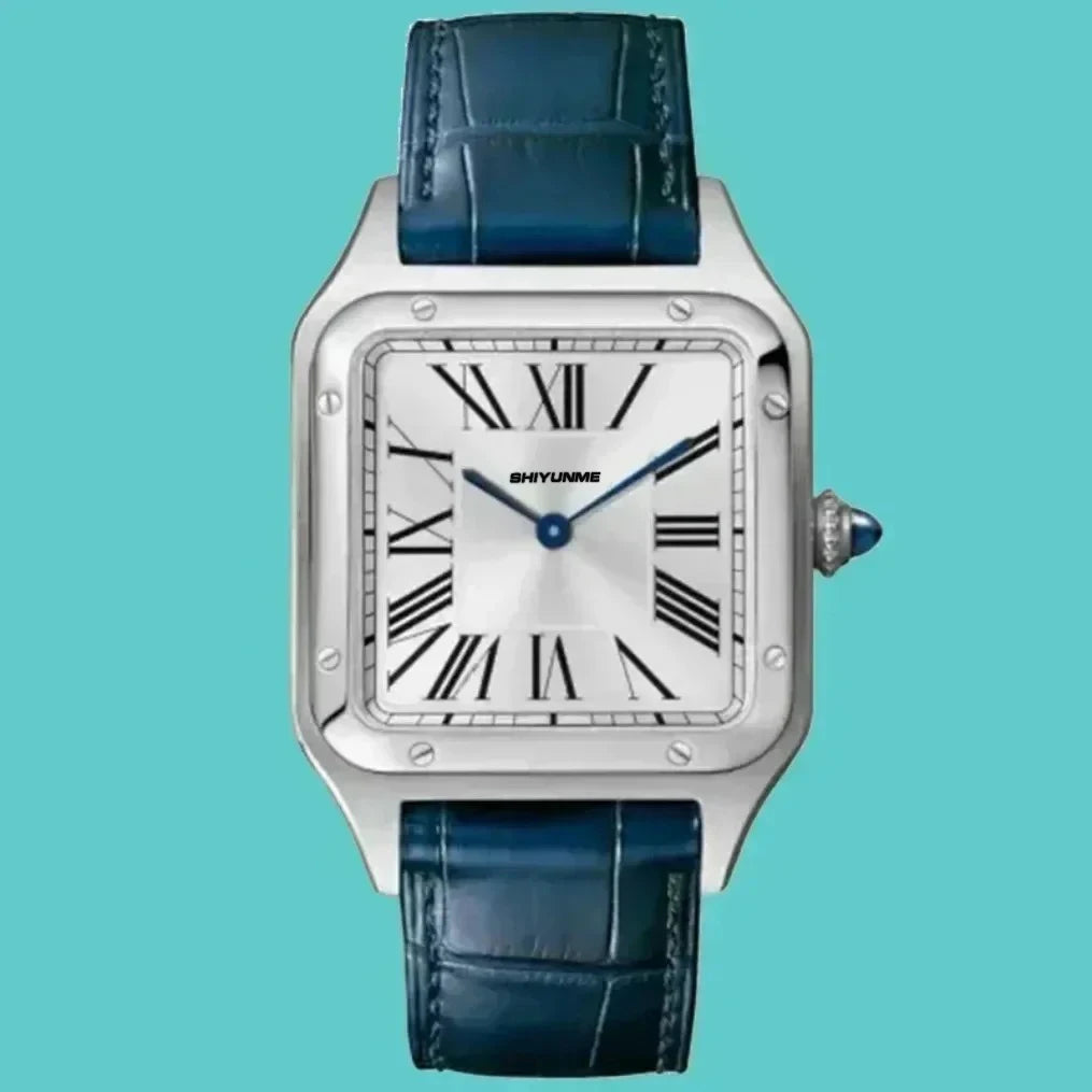 Unisex Watch Quartz Couple Roman Dial Couple Leather Blue Reloj Hombre Luminous Stainless Steel World Time