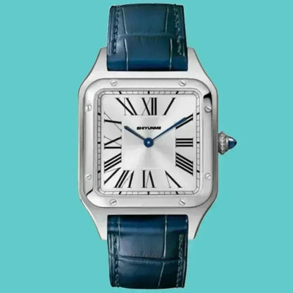Unisex Watch Quartz Couple Roman Dial Couple Leather Blue Reloj Hombre Luminous Stainless Steel World Time