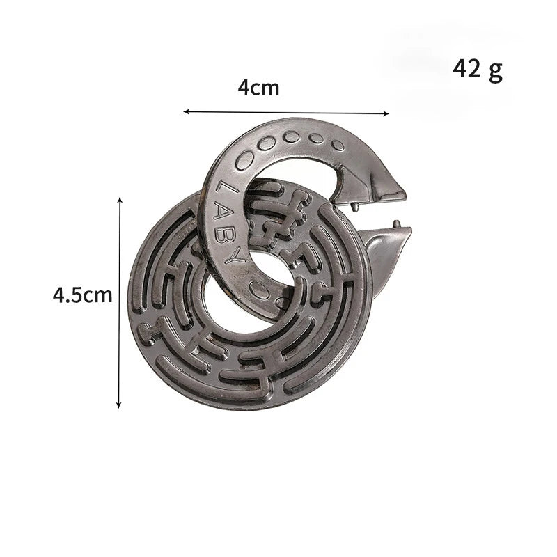 Classic IQ Metal Lock Puzzle – Brain Teaser Magic Baffling Game Toy for Kids & Adults