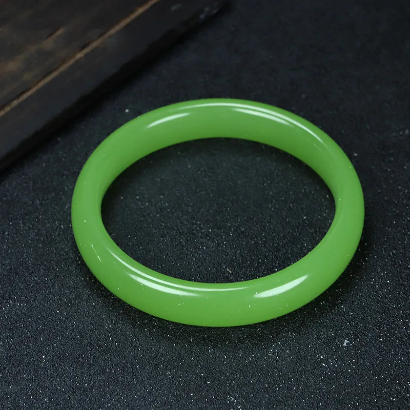 Multicolor Imitate Jade Bangle Charm Jewellery Fashion Accessories Hand-Carved Lucky Amulet Gifts for Women Her Men