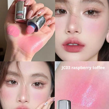 Liquid Powder Blusher, High Gloss, Three In One, Shrink And Expand Color, Natural Nude Color, Pseudo Plain Blush