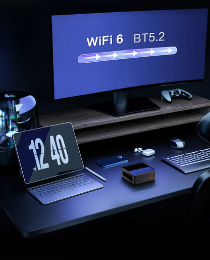 MLLSE G1 Pro Mini PC AMD Ryzen7 5700U DDR4 16GB RAM 512GB SSD WiFi6 BT5.2 Windows 11 Pro Mini Desktop Computer Gaming Work