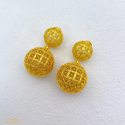 Dubai Ball 24K Gold Plated Jewelry Set – Necklace & Earrings for Women