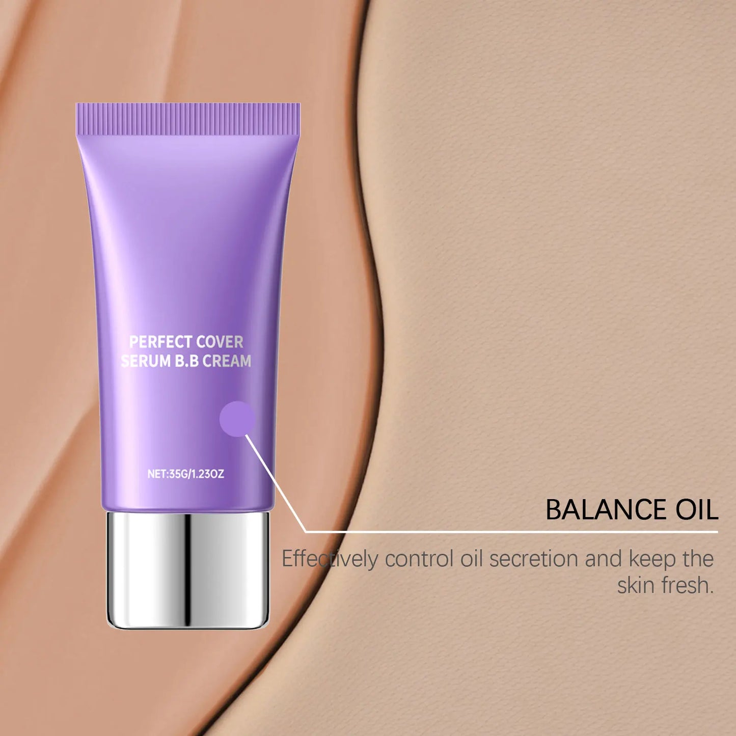 BB Cream Foundation Perfect Cover Concealer Waterproof Hyaluronic Acid Color Correcting CC Cream Brightening Base Makeup Primer