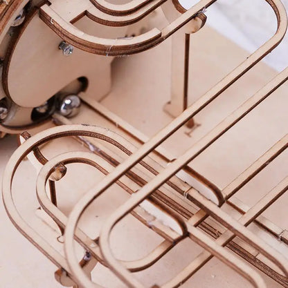 3d Wooden Puzzle Marble Runs Mechanical Puzzles Self Assembly Toy STEAM Educational Toys Model Building Kits for Kids Adult Gift