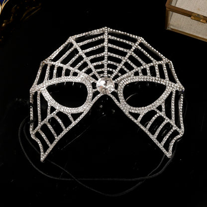 European and American Halloween Baroque Rhinestone Spider Alloy Mask Party Dance Sexy Jewellery Mask Accessories For Women