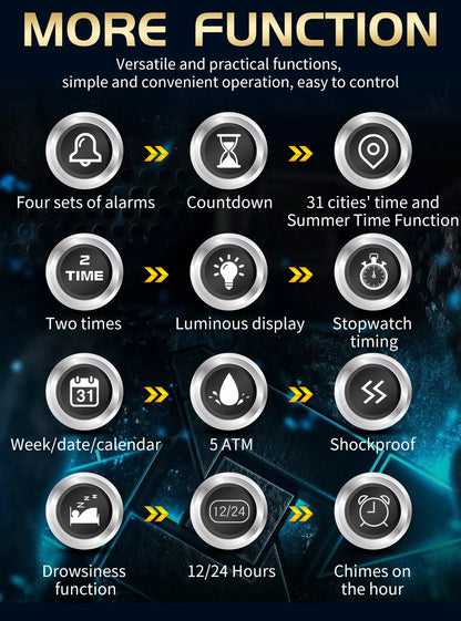 SANDA Men Sport Wristwatch TPU Strap Waterproof Quartz Watch Dual Display Digital Luminous Male Clock Relogio Masculino