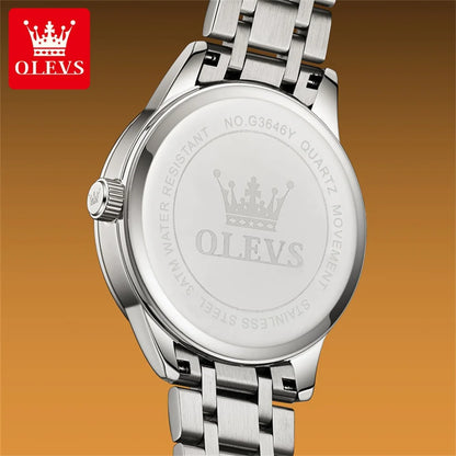 OLEVS brand luminous waterproof quartz watch dual calendar men's watch 3646