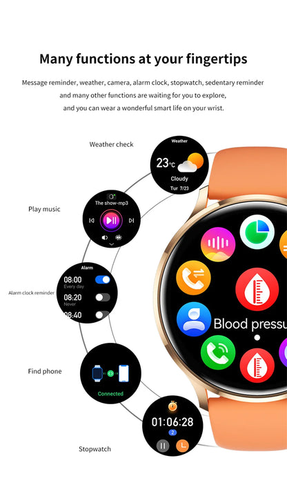 2026 AMOLED HD Smartwatch – GPS, Bluetooth Call, IP68 for Android & iOS