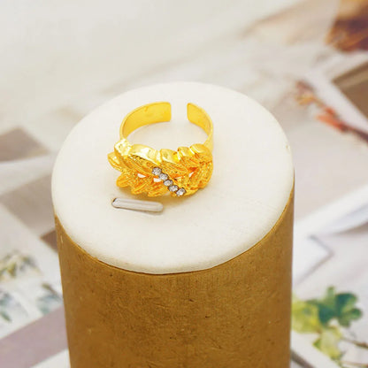 Necklace/Earrings/Bracelet/Ring (Diamond) Women 24K Gold, AU999 | Wire-inlaid bamboo with diamond accents.