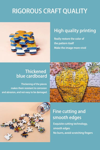 150pcs Jigsaw Puzzle Test Tube Van Gogh Sunflower Japan The Great Wave Off Kanagawa Famous Oil Paintings Puzzle Christmas Gift