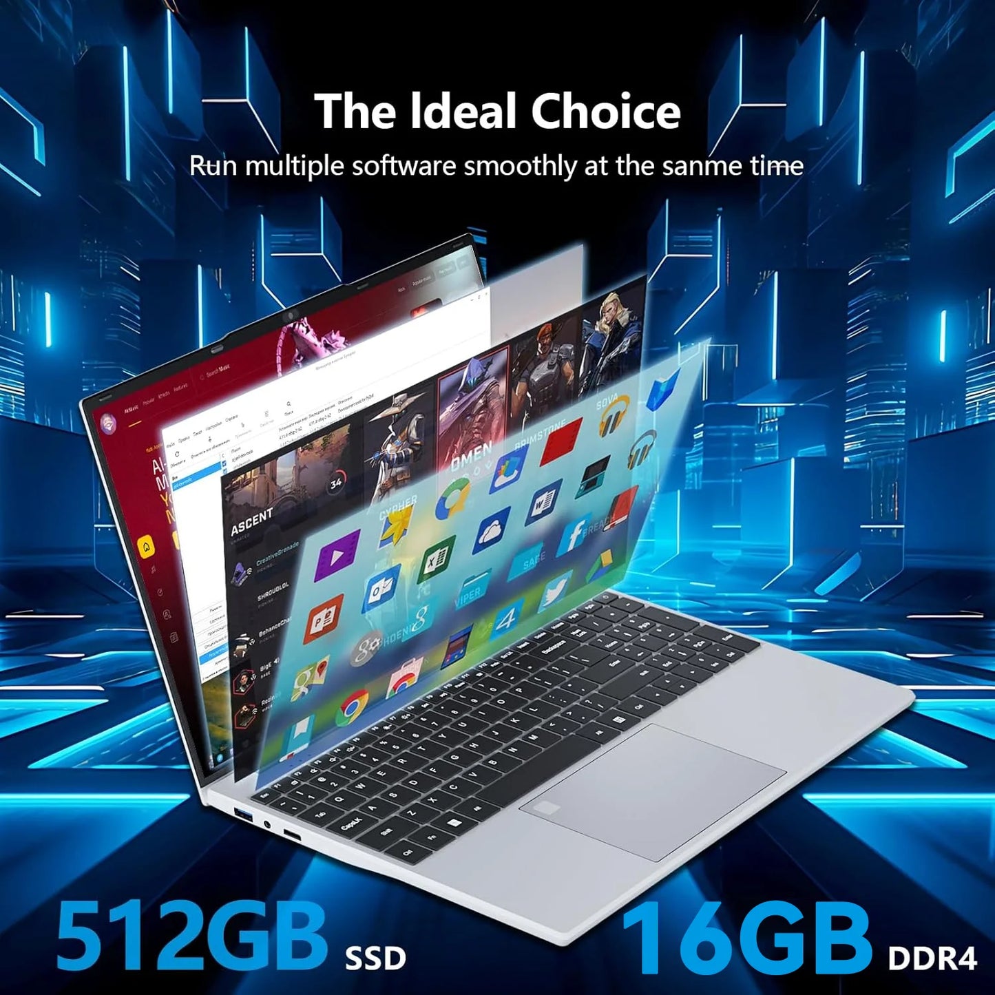 15.6" Gaming Laptop – Intel Core i9-9900, 32GB RAM, Windows 11 Pro (3-Year Warranty)