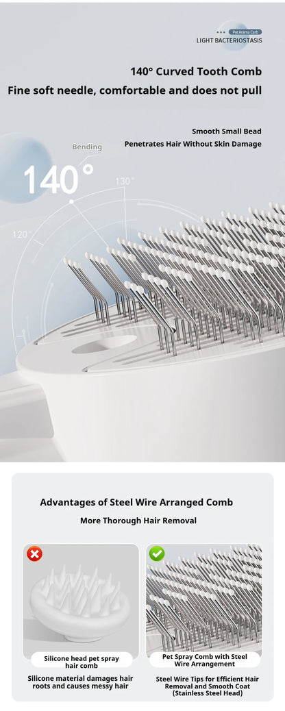 3in1 Cat Hair Brush Brush Pet Hair Remover steam Brush for Dogs Steamy Pet Brushs Anti-Static for Effective Hairs Removal Furry