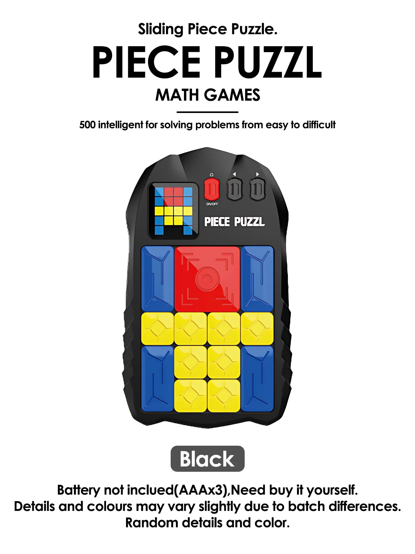 Magnetic Puzzle Challenge Sliding Blocks 500+ Levels Brain Teaser Game, Educational Fidget Toy Christmas birthday Gift for Kids