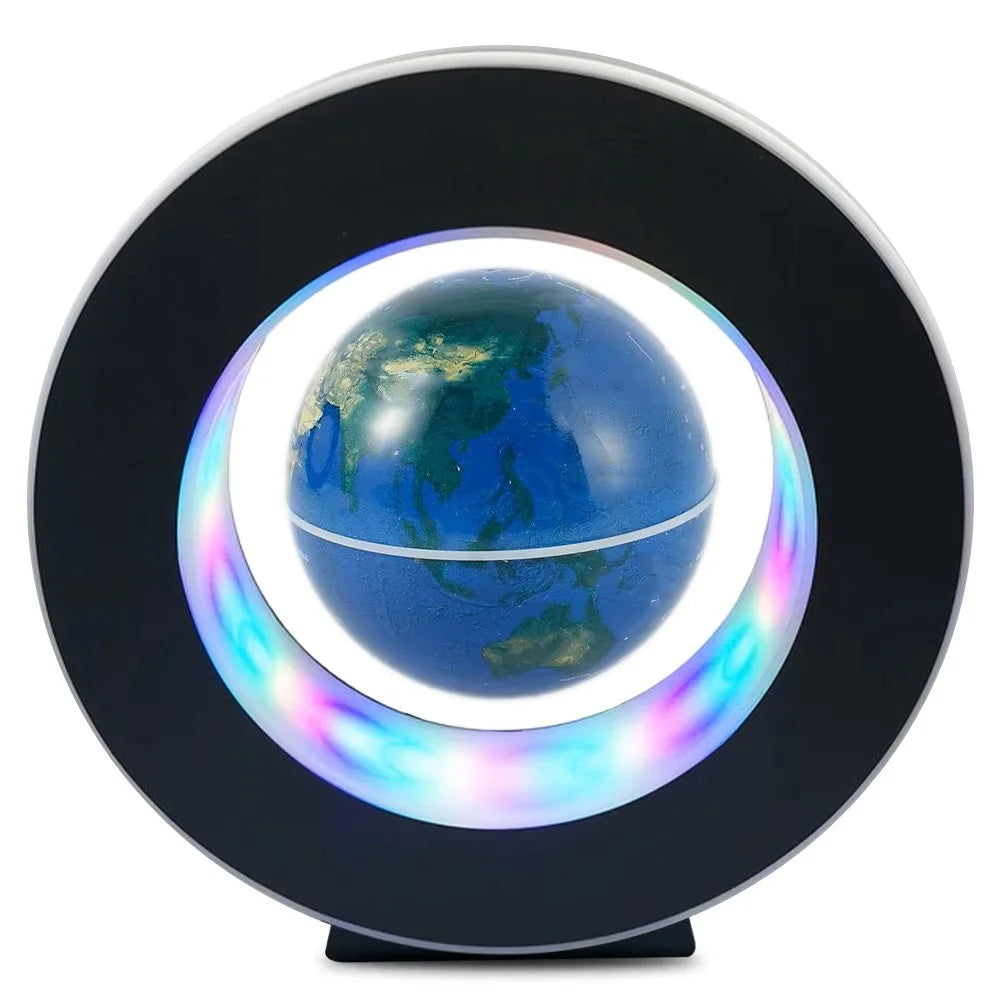 Floating Globe Levitating World Map Rotating Ornament LED Lamp for Bedside Light Novelty Floating Lamp Magnetic Levitation Globe