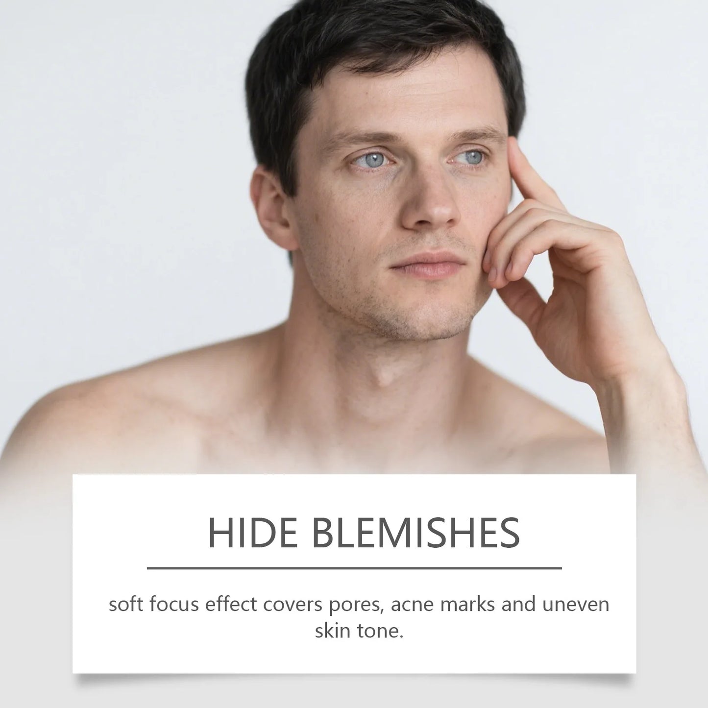 East Moon Men Tone-Up Makeup Cream Oil Control Easy Wear Nourish Brightening Dark Circles Waterproof Full Coverage Base BB Cream