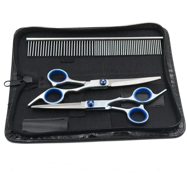 6 Inch Dogs Grooming Scissors Stainless Steel Pet Hairdresser Scissors For Dogs Professional Animal Barber Cutting Tools