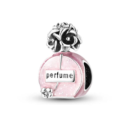 100% S925 Silver Butterfly Daisy Rose Crown Perfume Charms Beads Fit Pandk Original Bracelets DIY Fine Women Jewelry Making Gift