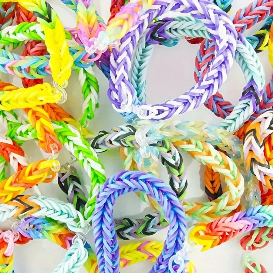 DIY Bracelet Making Kit - 40-Grid Colorful Rubber Bands & Perfect for Jewelry Crafting - Ideal Halloween & Christmas Gift