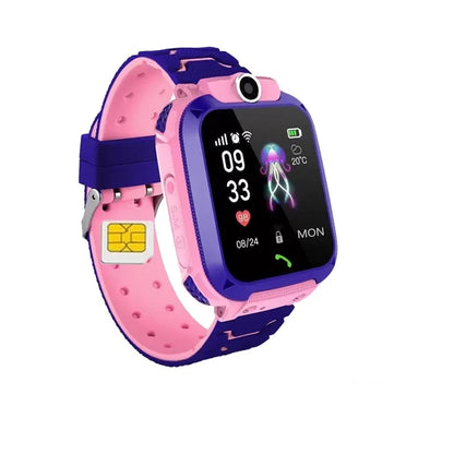 Fashion Q12 Kids Smart Watch IP67 Waterproof SOS Camera Phone 2G SIM Card Voice Call LBS Location Child Clock Smartwatches Gift