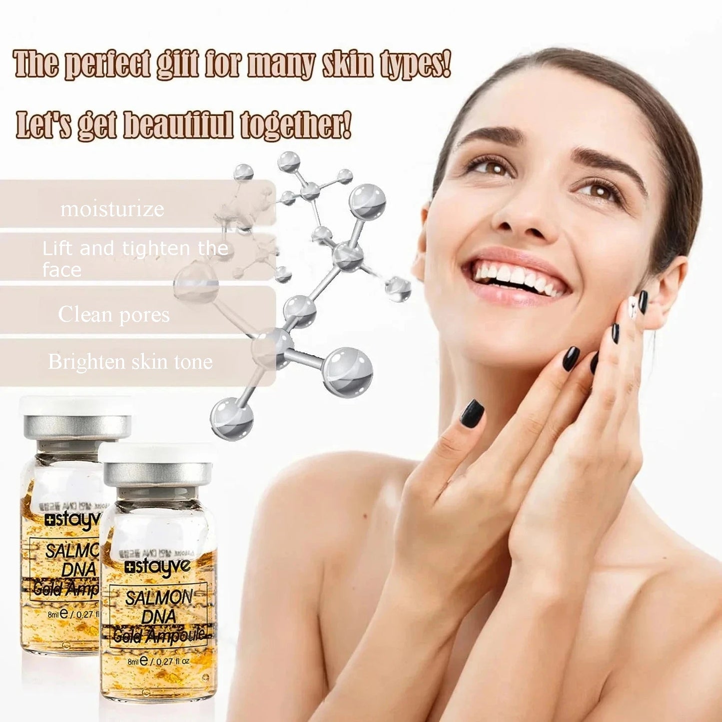 Stayve Salmon DNA Golden Ampoule Serum – Moisturising, Lifting & Firming Facial Care