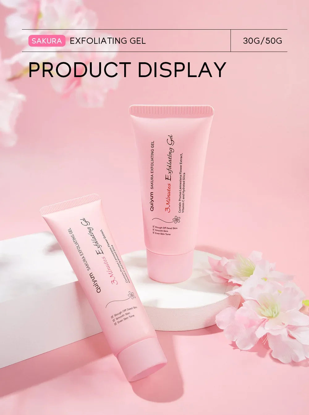Sakura Exfoliating Peeling Gel Facial Scrub Moisturizing  Nourishing Repair Scrubs Face Cream Beauty Skin Care30g/50g