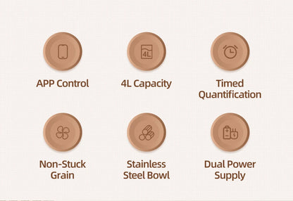 ROJECO Automatic Cat Feeder Pet Smart Cat Food Kibble Dispenser Remote Control WiFi Button Auto Feeder For Cats Dog Accessories