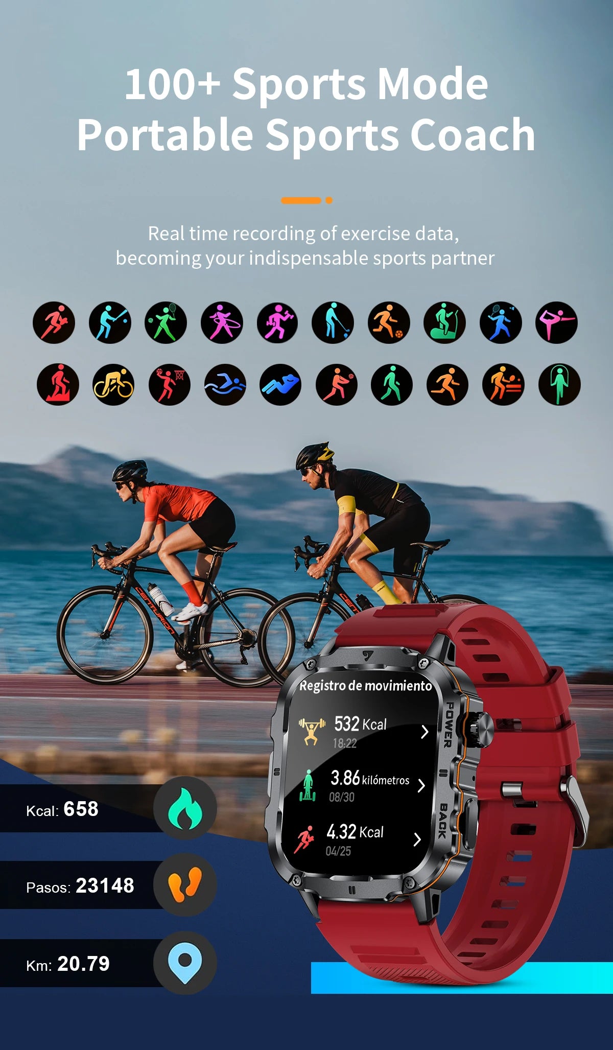 LIGE 2025 Rugged Military Smart Watch Men Outdoor Watches lP68 Waterproof 1.95" Al Voice BT Call Man Smartwatch For Android IOS