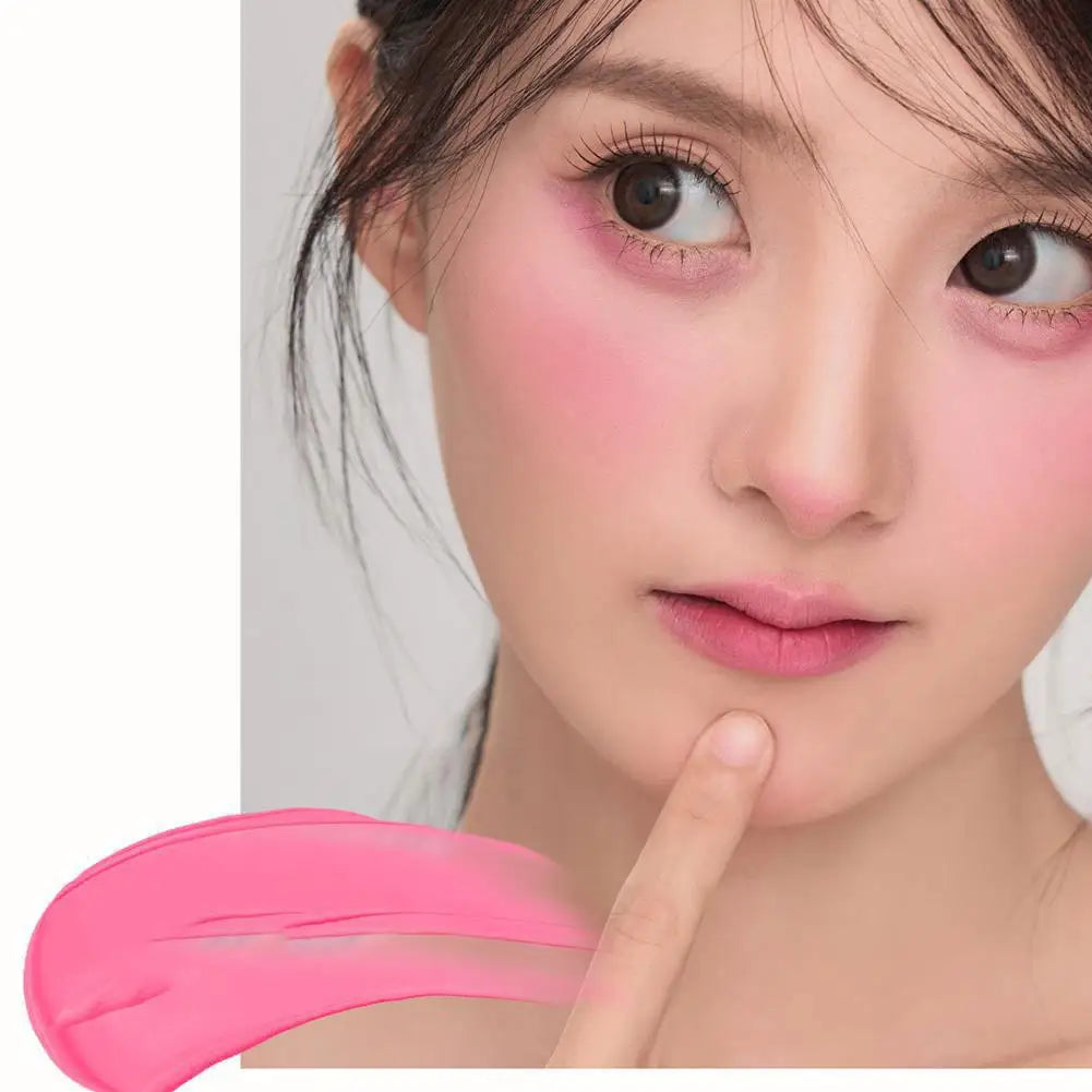 Liquid Powder Blusher, High Gloss, Three In One, Shrink And Expand Color, Natural Nude Color, Pseudo Plain Blush