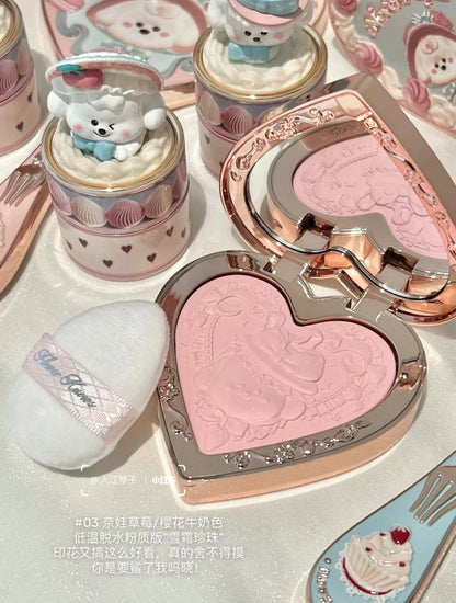 Flower Knows Powder Blusher Soft Matte Fog Cheek Blush Never Family Series   Relief Color Girl Natural Durable Naiwa Shop