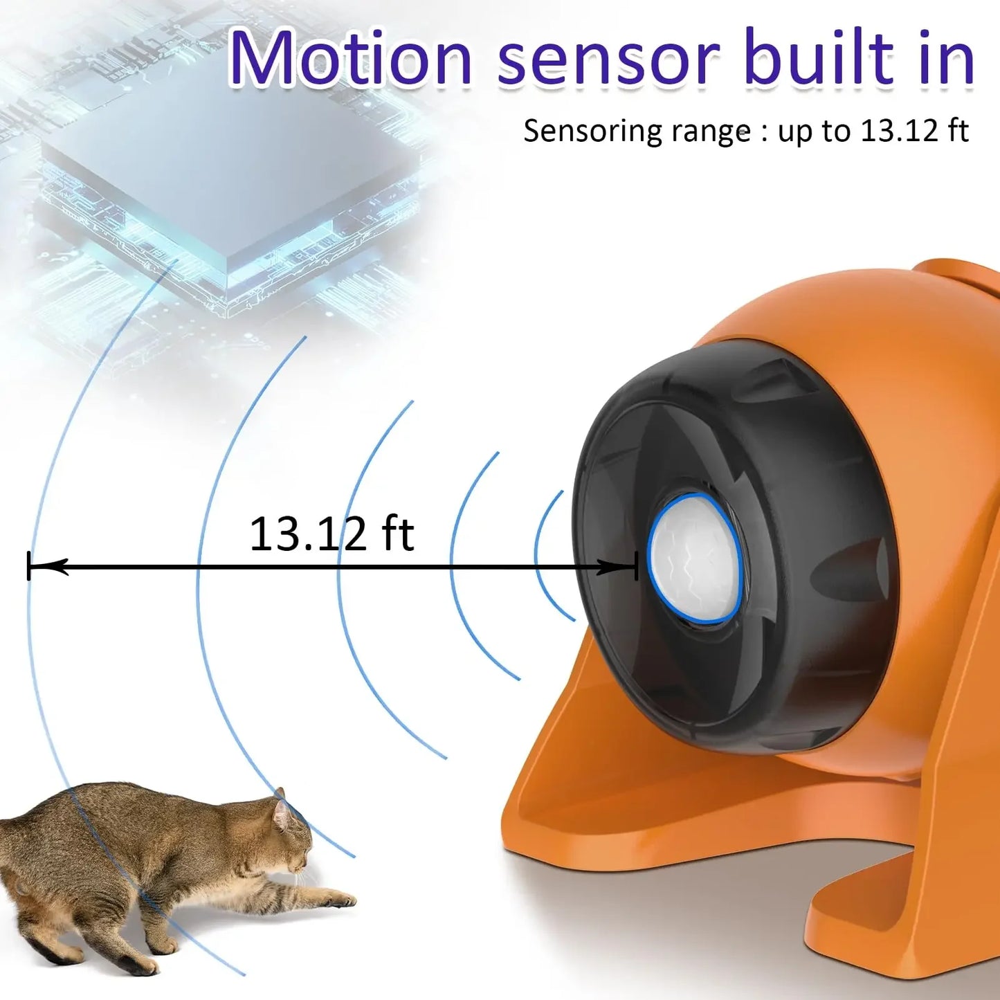 Cat Laser Toys Motion Acticated Responsive Interactions, Mix Fast & Slow Laser Game Multi-Angle Adjustable Rechargeable Pet Toys