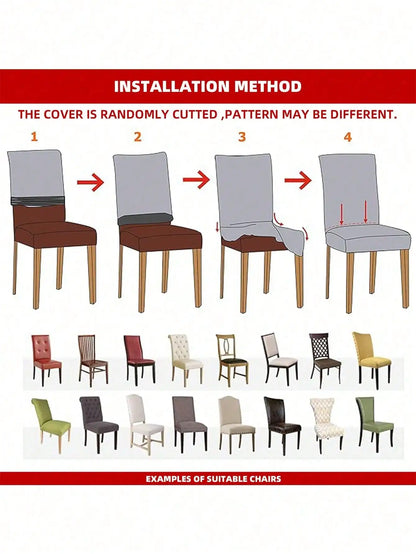 Solid-color elastic short skirt chair cover and anti-stain stool cover, suitable for pet room and home decoration