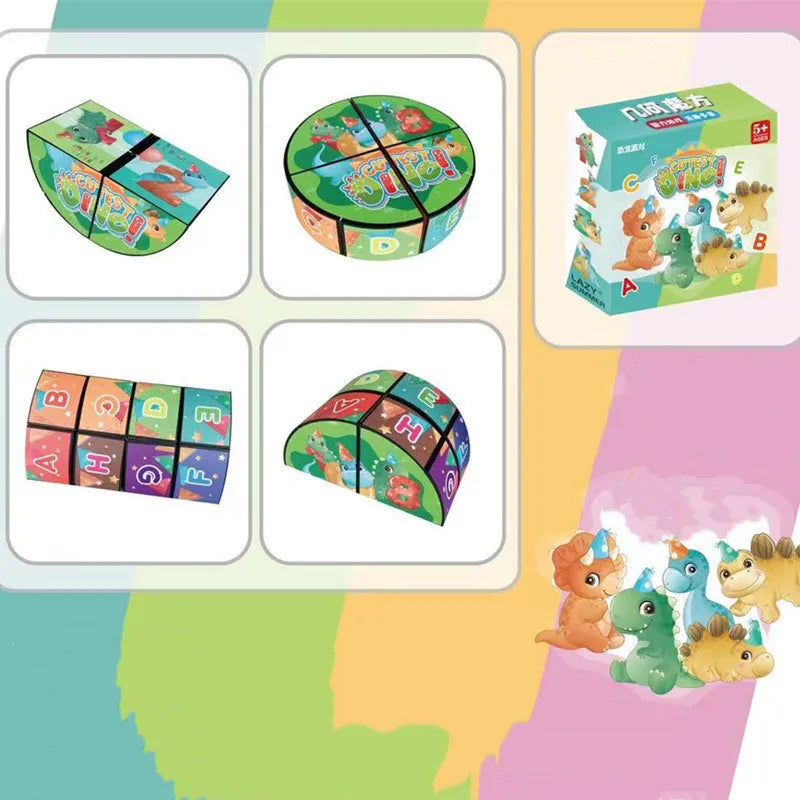 Kids Magic Cubes Games Puzzles Toys Adults Decompression Toy Change Geometric Shapes Table Game Antistress Gifts For Children