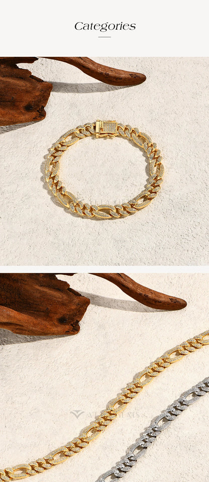 ATTAGEMS 2025New Full Moissanite Cuba Chain for ManWomen 925 Sterling Silver 18kGold Plated Classic Tennis Bracelet Fine Jewelry