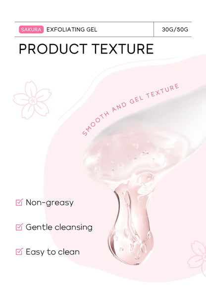 Sakura Exfoliating Peeling Gel Facial Scrub Moisturizing Nourishing Repair Scrubs Face Cream Beauty Skin Care 30g/50g