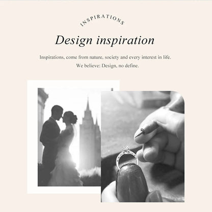 BAMOER 1.1CTTW Round Moissanite Ring for Women, White Gold Plated D Color VVS1 Lab Diamond 925 Sterling Silver Engagement Ring