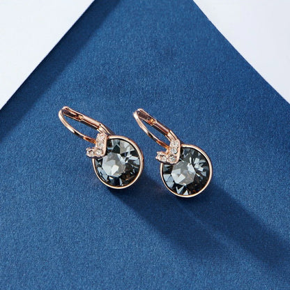 Fashion Small Bella Boucle D'oreille Femme made with Crystal from Austria for Women Wedding Party Jewelery Accessory Bijoux Gift