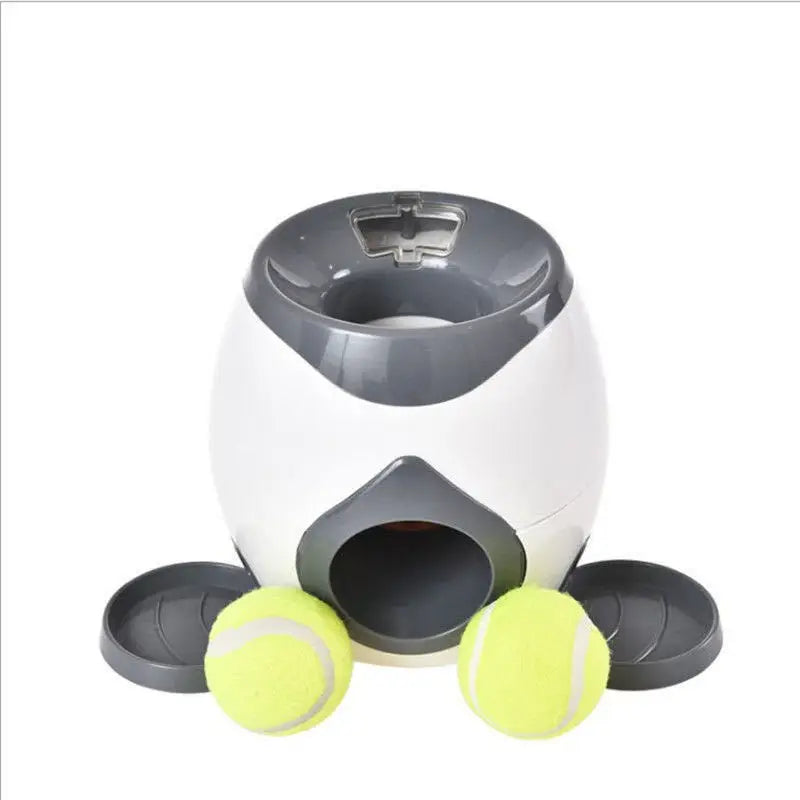 Dog Tennis Ball Food Reward Machine, Interactive Puzzle Toy with Slow Food Dispenser,Outdoor Training Toys Ball Launcher For Pet