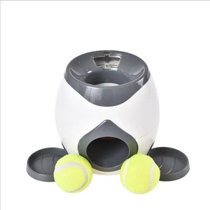 Dog Tennis Ball Food Reward Machine, Interactive Puzzle Toy with Slow Food Dispenser,Outdoor Training Toys Ball Launcher For Pet