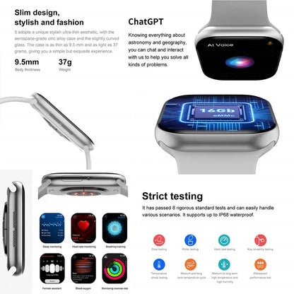 2025 New For Apple GPS Watch 10 Smart Watch Men HD AMOLED Memory Music 3D Surround Bluetooth Call Waterproof Smartwatch Woman