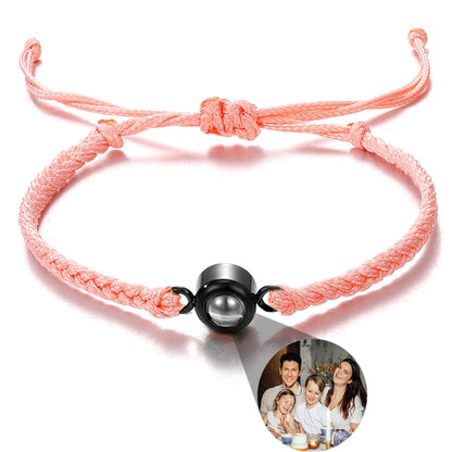 Wholesale Men's Projection Bracelets Stainless Steel Custom Projection Bracelets Woven Photo Bracelets Commemorative Gifts