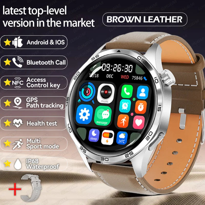 New Huawei Watch GT5 Pro Smart Watch 1.53 Inch HD AMOLED Screen NFC GPS Tracker Bluetooth Call Health Monitoring Watch Men Women