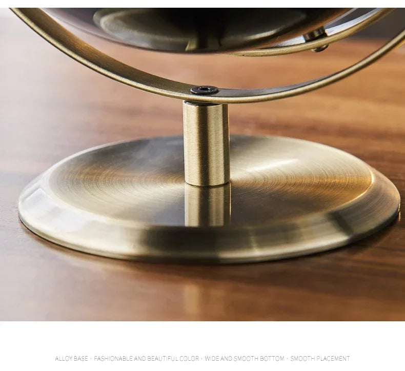 Creative metal rotating globe artwork, suitable for children classroom education learning living room office desktop decoration