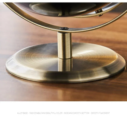 Creative metal rotating globe artwork, suitable for children classroom education learning living room office desktop decoration